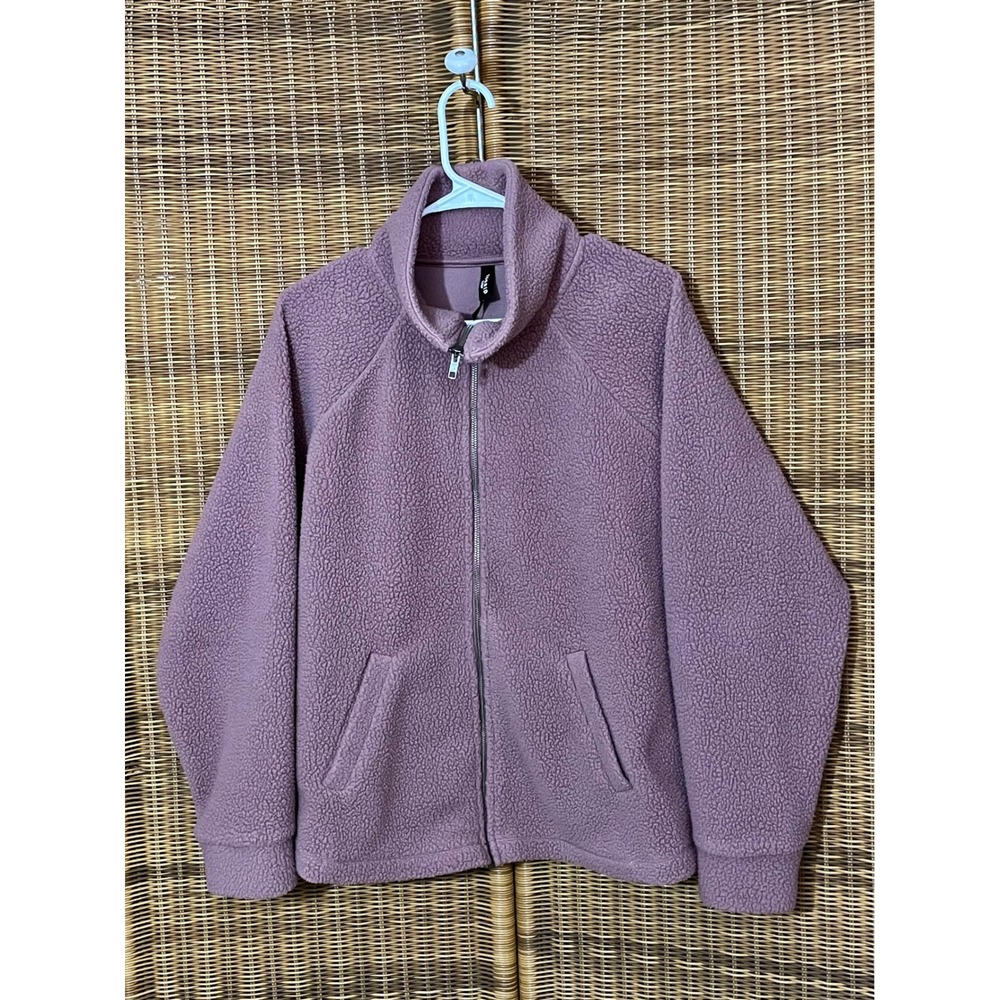 Torrid Sleep Mauve Purple Sherpa Fleece Full Zip Jacket Size 1 1X